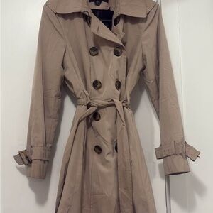 London Fog Beige Double-Breasted Trench Coat